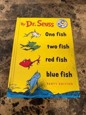 Dr. Seuss One Fish Two Fish Red Fish Blue Fish Beginner Book Hardcover